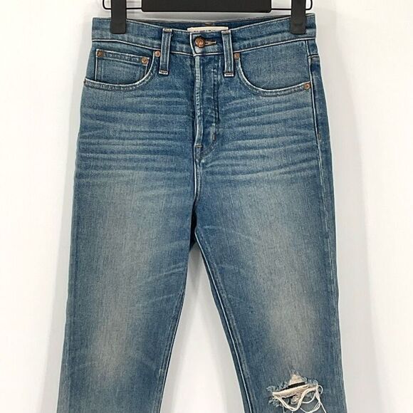 Rivet & Thread Relaxed Bootcut Jeans Cropped Stretch Medium Wash K8001 Women 25 - Picture 5 of 11